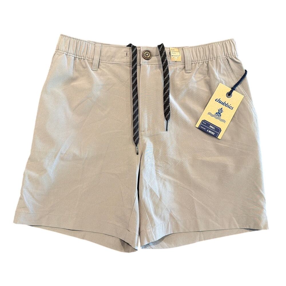 NWT Chubbies Everywear 6" Performance Shorts, Men’s Small, Khaki